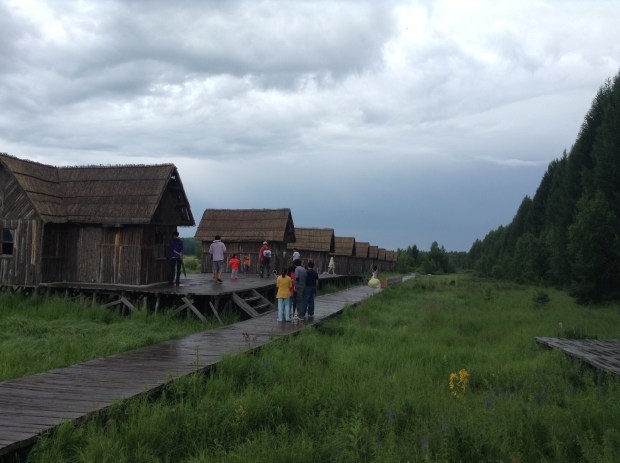 A tiny village in the middle of a swamp.